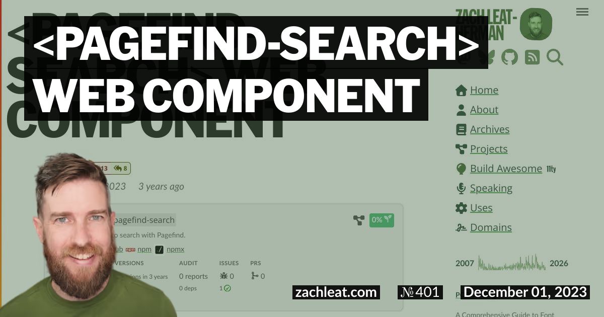 pagefind-search Web Component