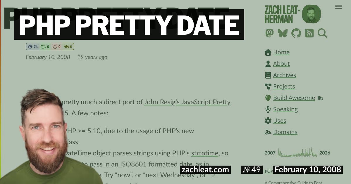 PHP Pretty Date