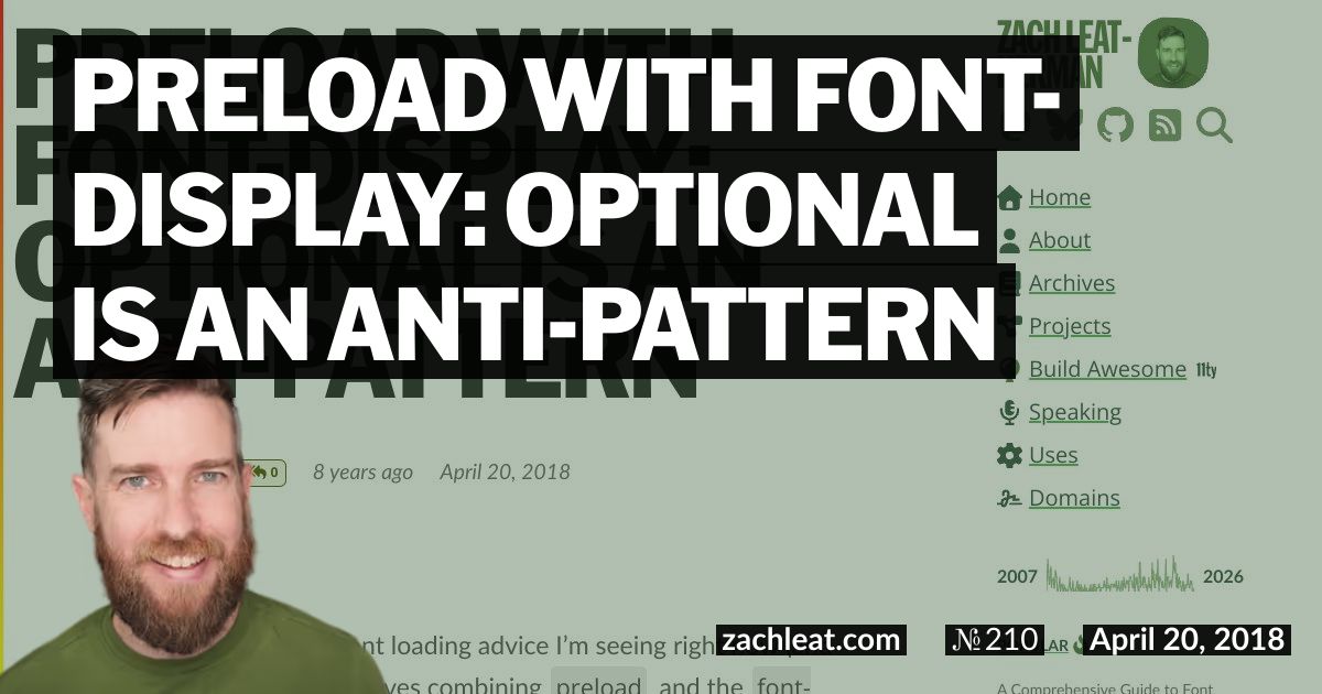 Open Graph image for preload with font-display: optional is an Anti-pattern