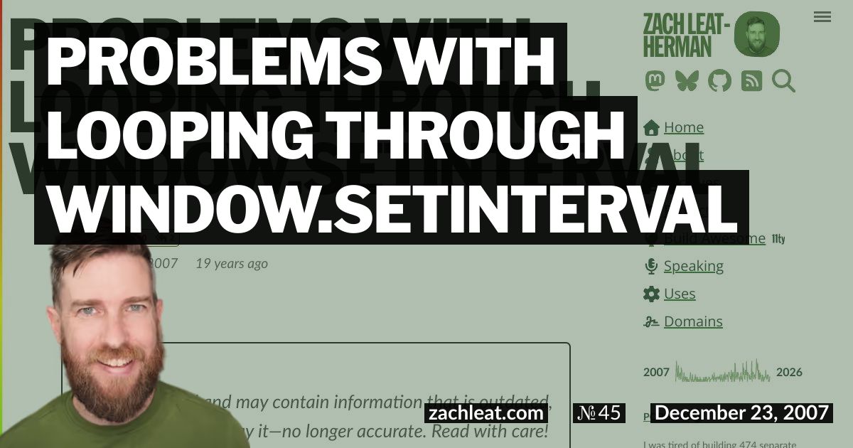 Problems with Looping through window.setInterval