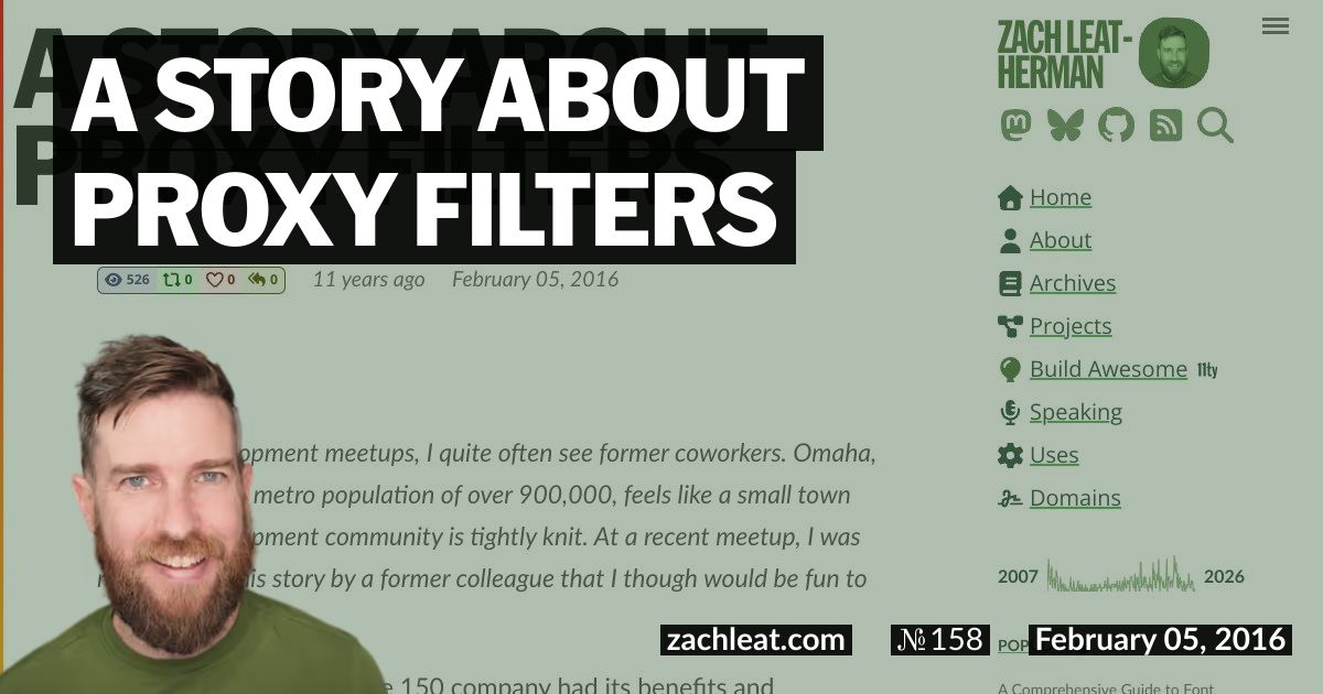 A Story About Proxy Filters