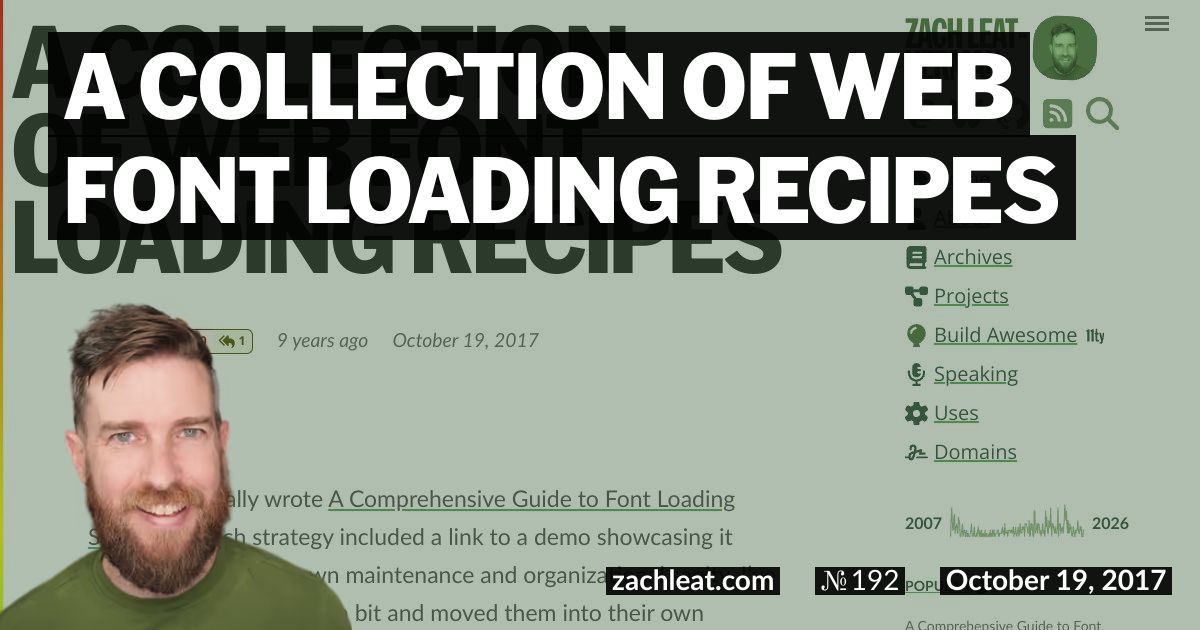 Open Graph image for A Collection of Web Font Loading Recipes