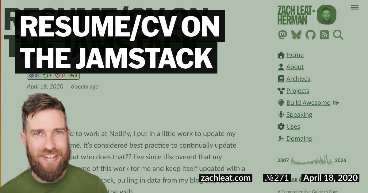 Open Graph image for Resume/CV on the Jamstack