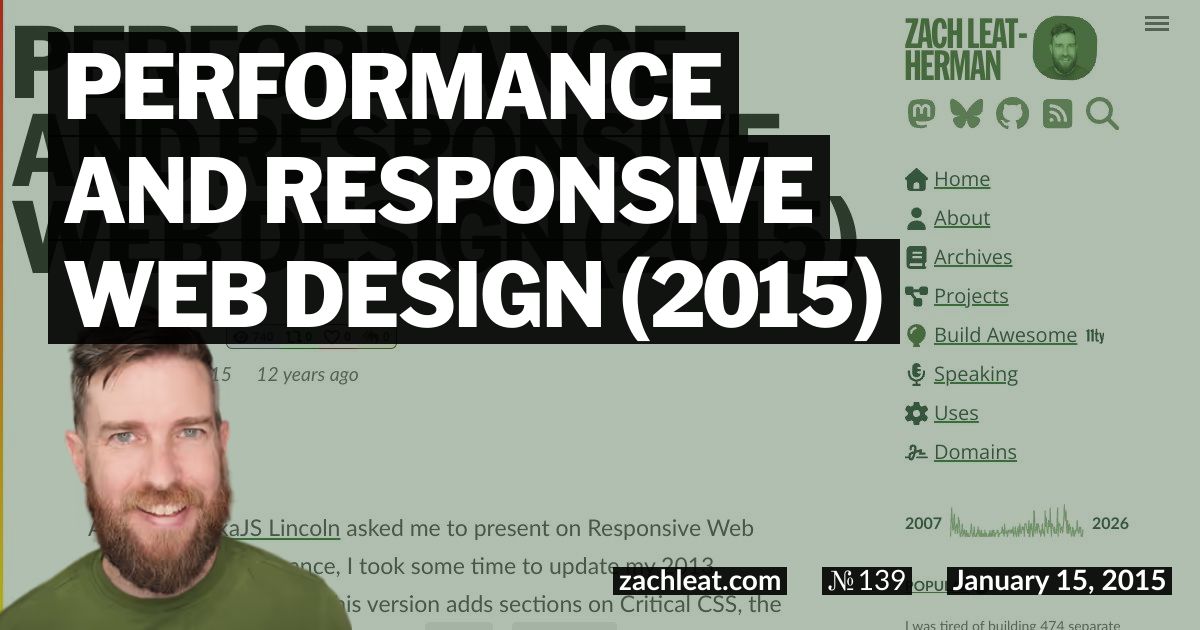 Performance and Responsive Web Design (2015)