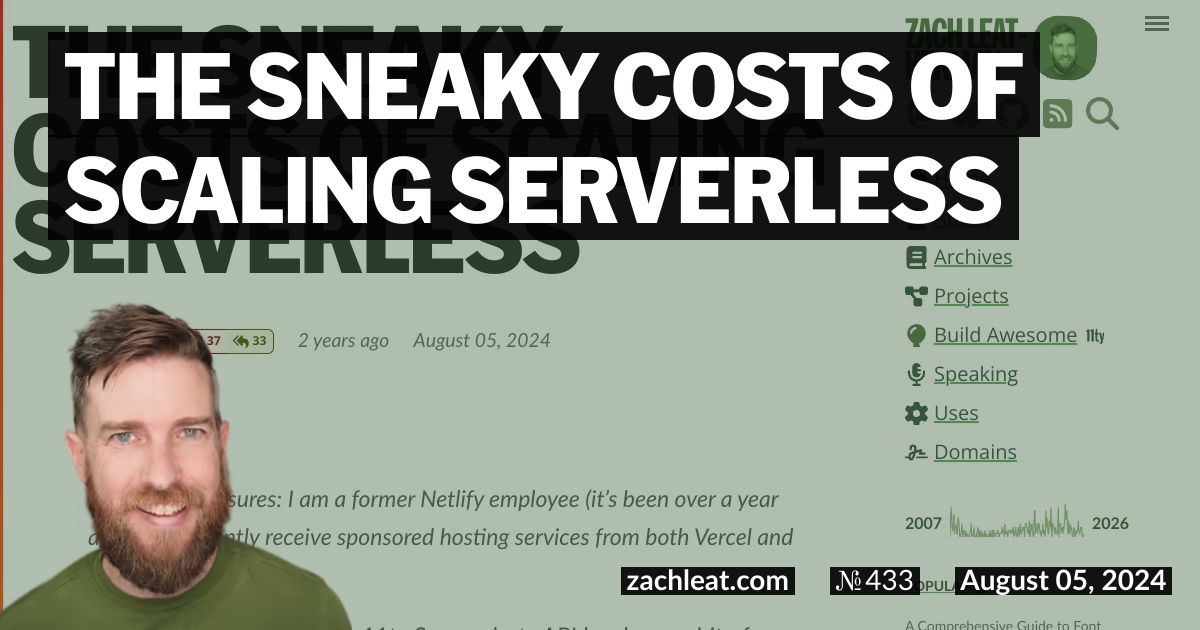 Open Graph image for The Sneaky Costs of Scaling Serverless