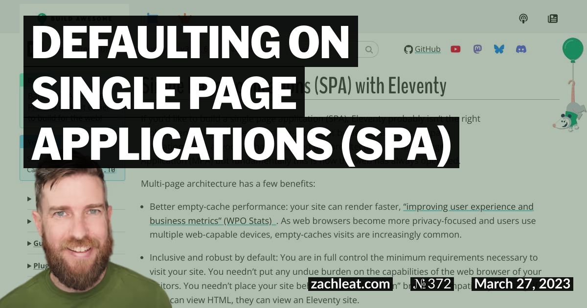 Defaulting on Single Page Applications (SPA)