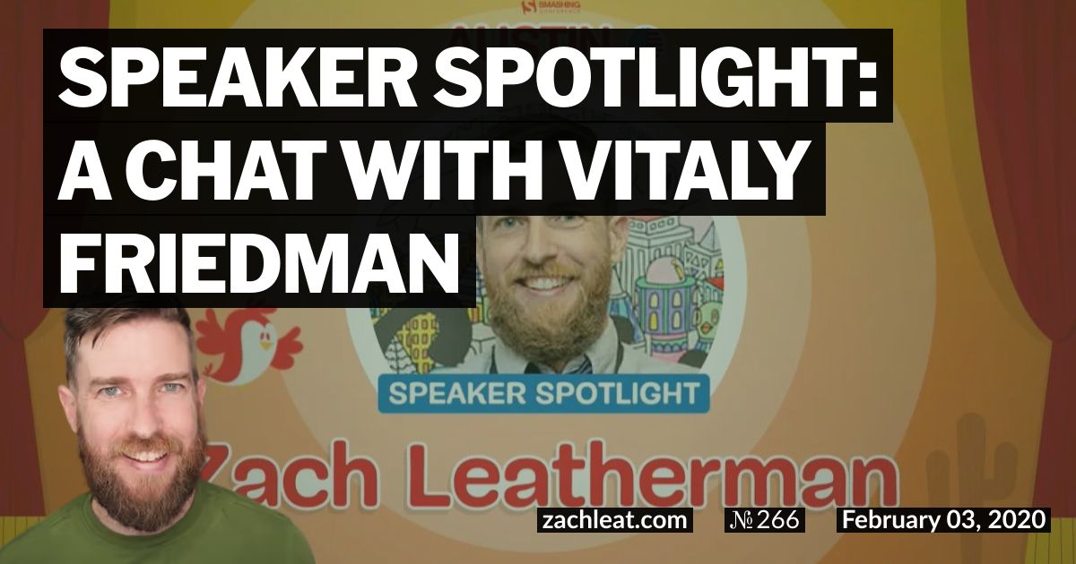 Open Graph image for Speaker Spotlight: a chat with Vitaly Friedman