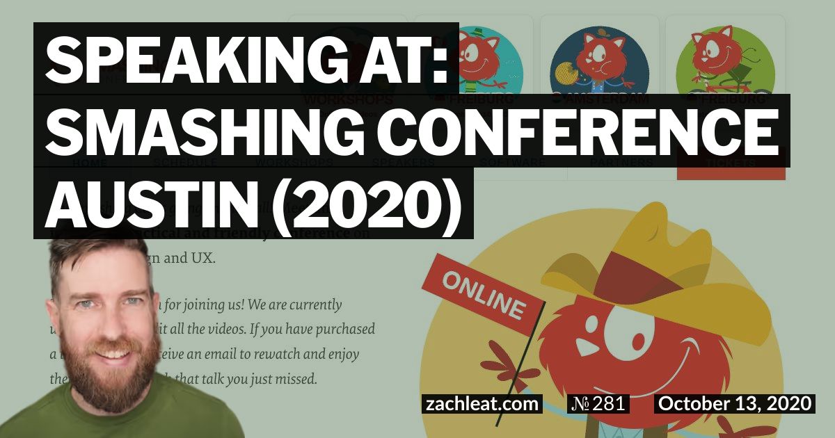 Speaking at: Smashing Conference Austin (2020)