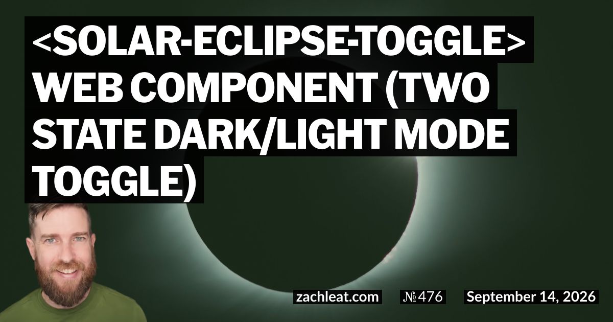 Solar Eclipse Toggle Web Component (two state dark/light mode toggle)