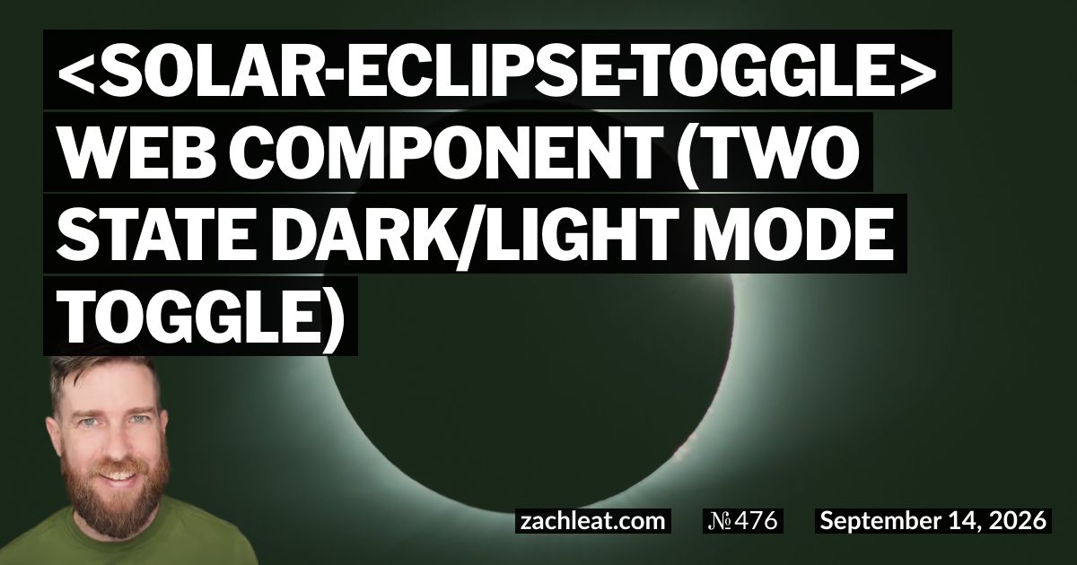 Solar Eclipse Toggle Web Component (two state dark/light mode toggle)