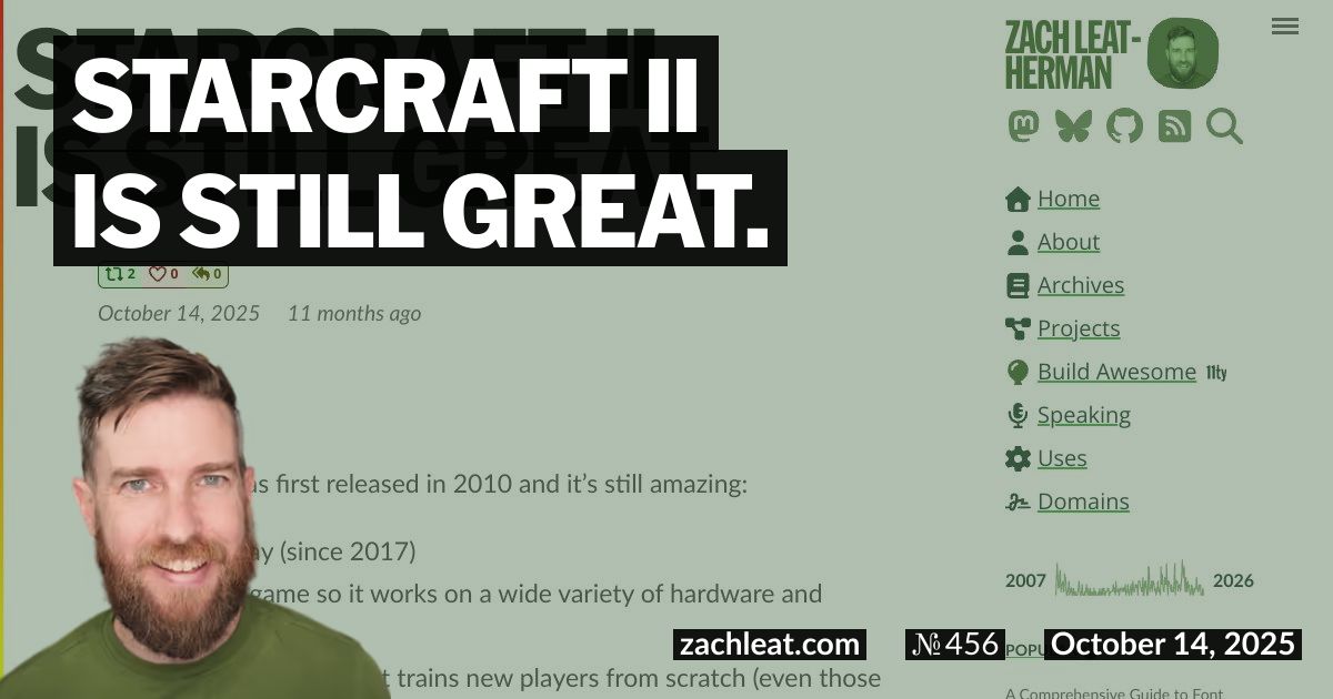 Open Graph image for StarCraft II is still great.