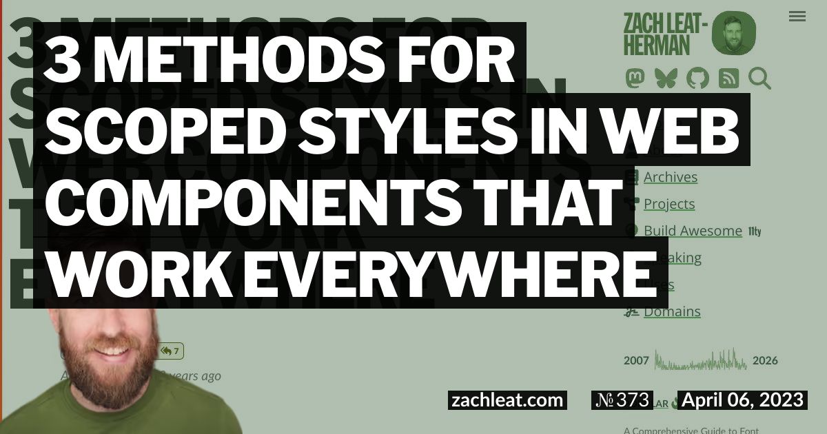 3 Methods for Scoped Styles in Web Components That Work Everywhere