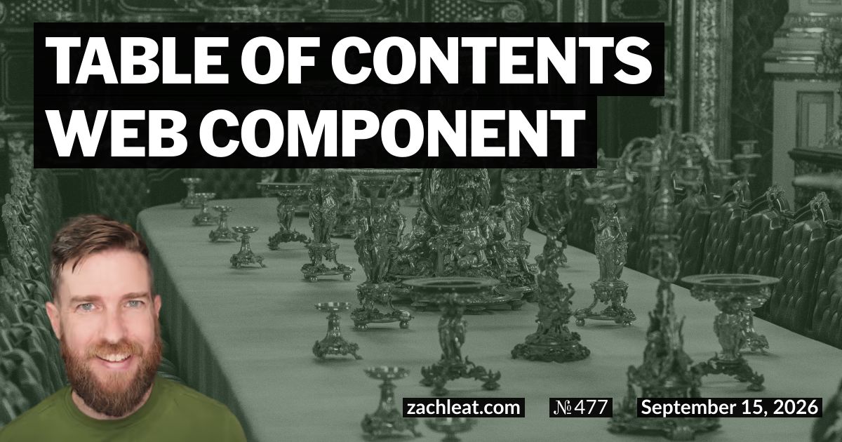 Table of Contents Web Component