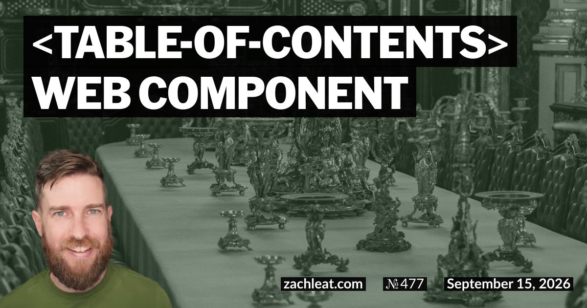 Table of Contents Web Component