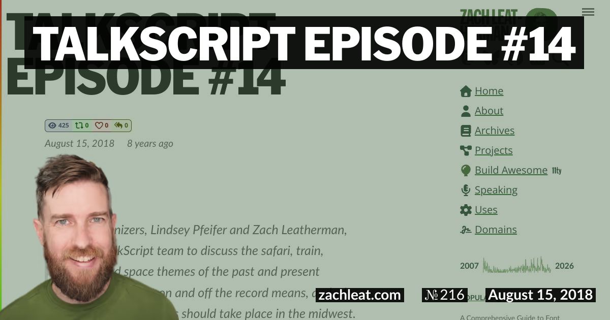 TalkScript Episode #14