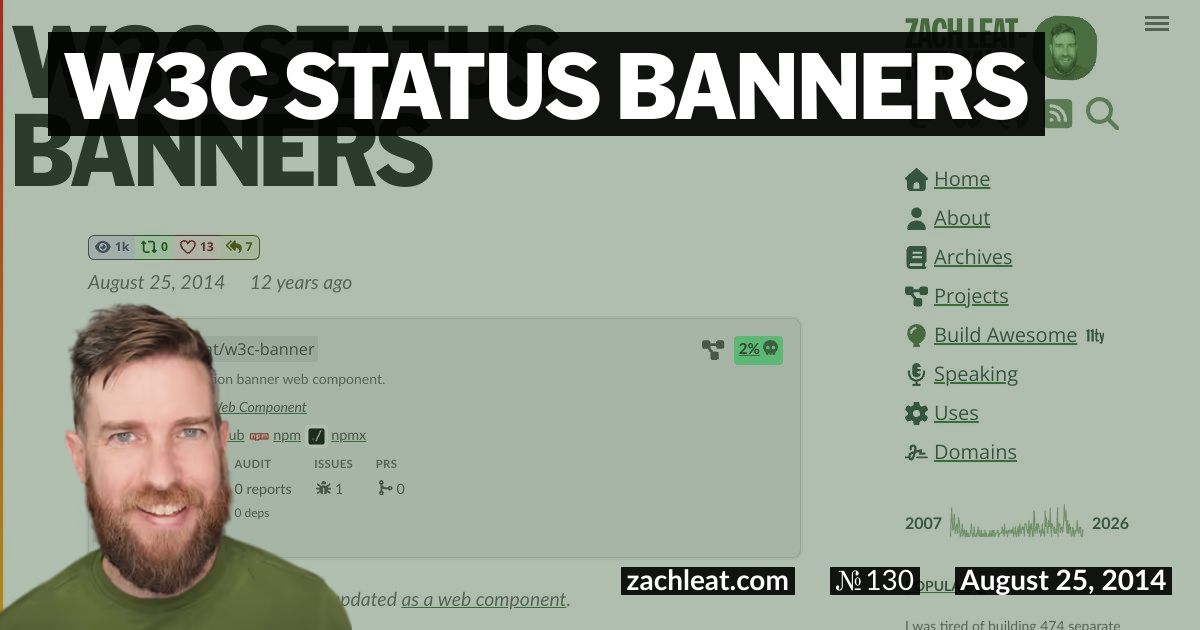 W3C Status Banners
