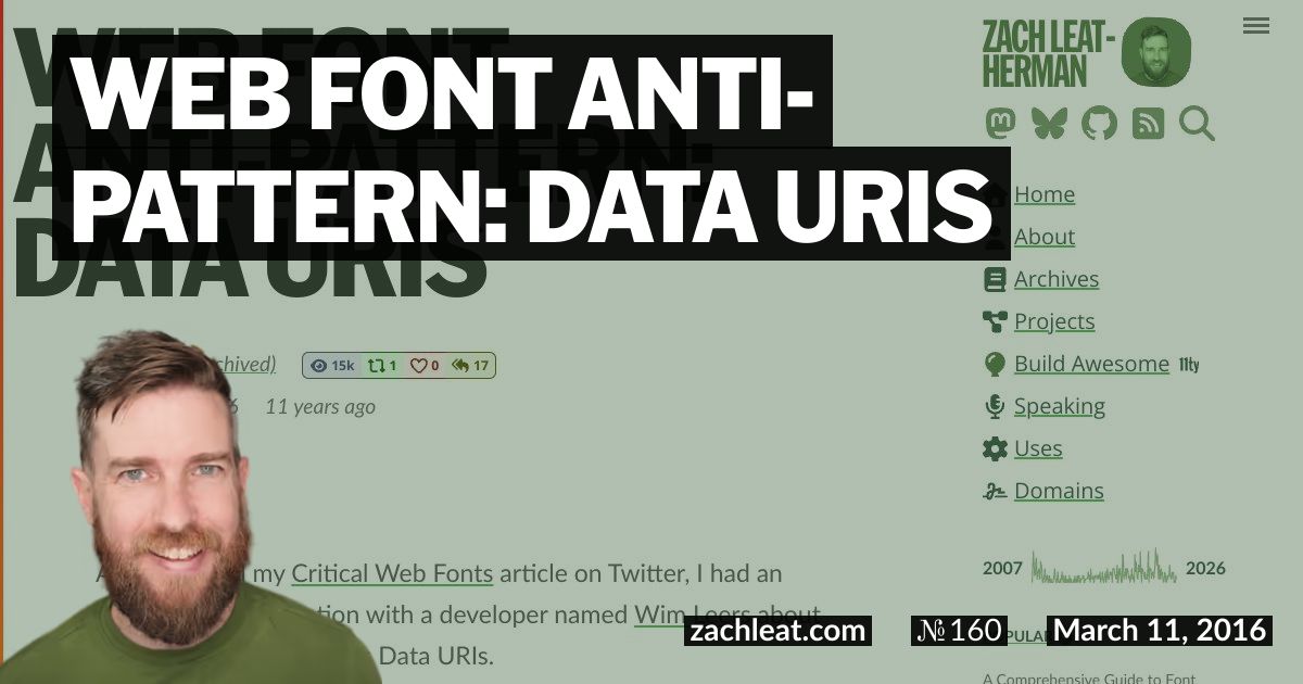 Web Font Anti-pattern: Data URIs