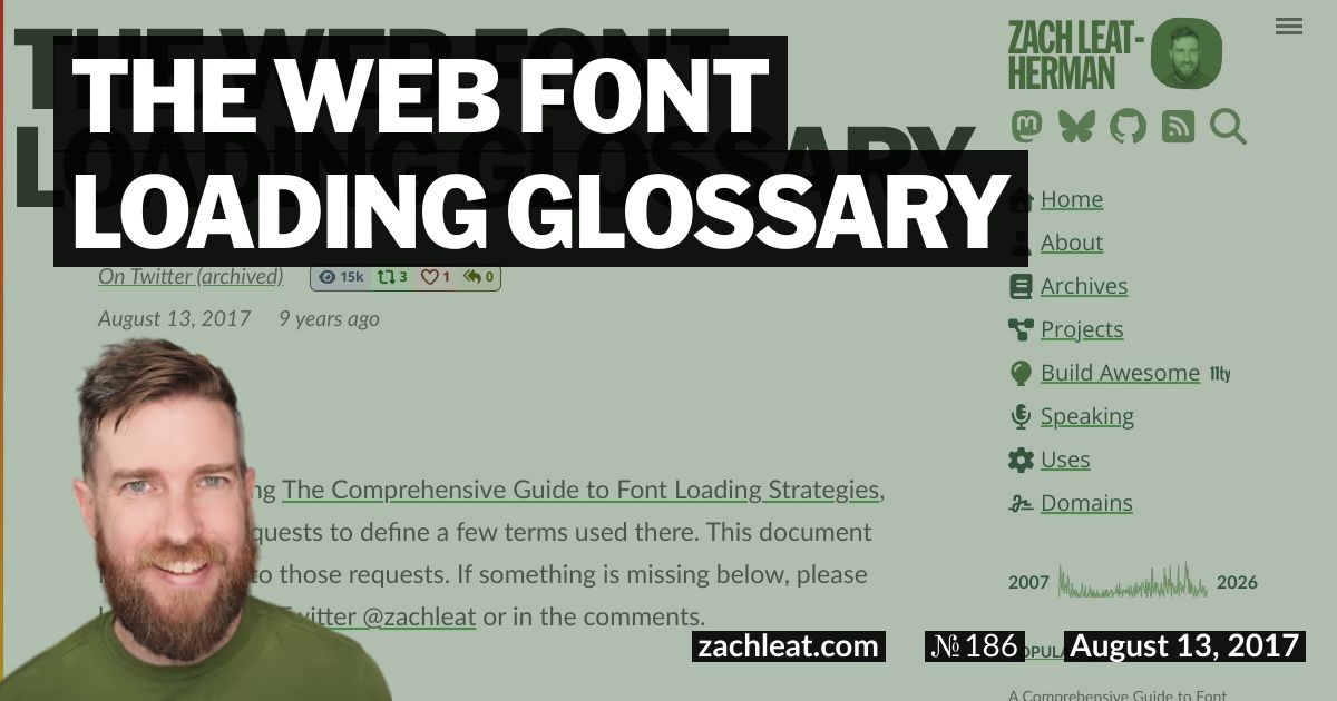 The Web Font Loading Glossary