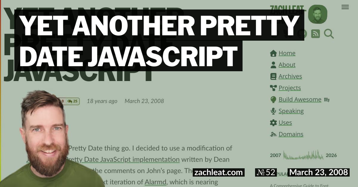 Yet Another Pretty Date JavaScript
