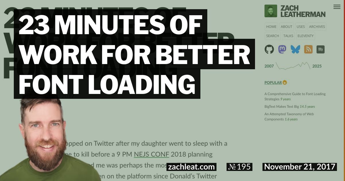 23 Minutes of Work for Better Font Loading