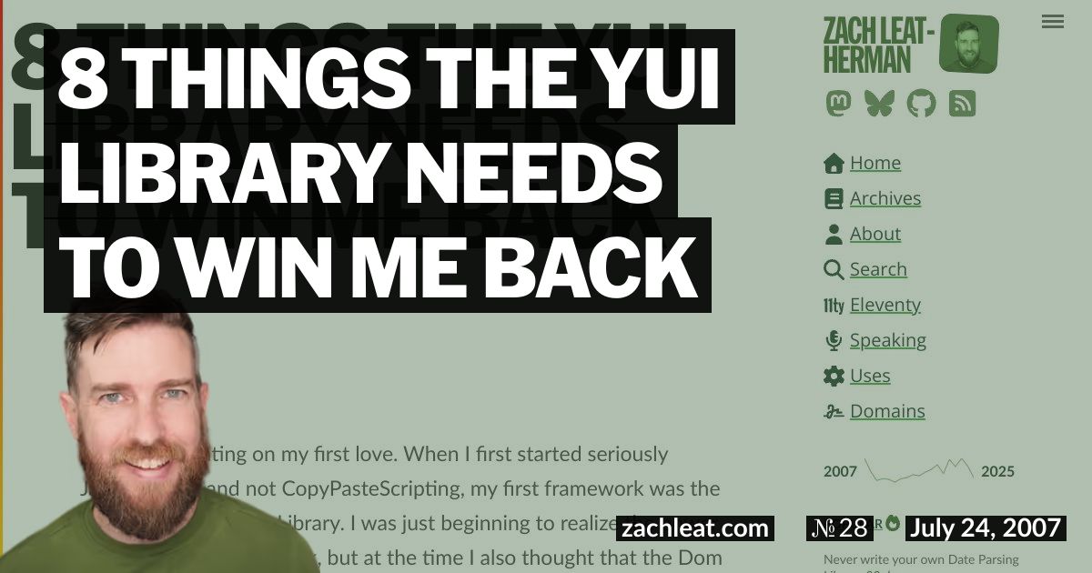 8 Things the YUI Library Needs to Win Me Back