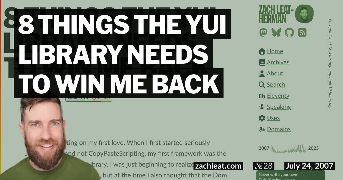 8 Things the YUI Library Needs to Win Me Back