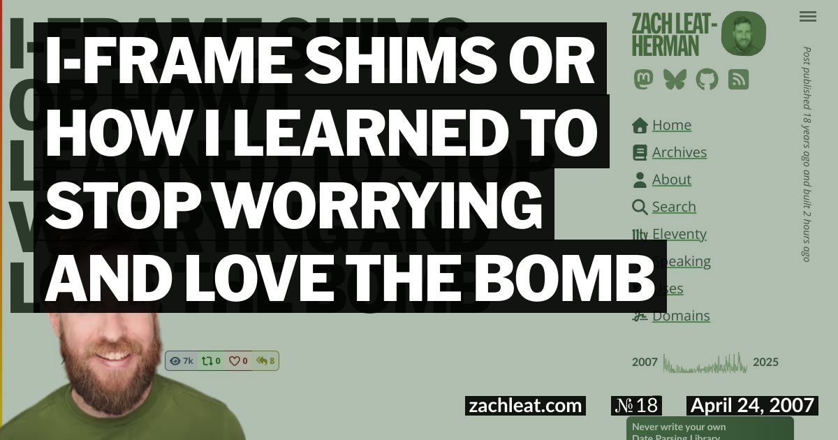 I-Frame Shims or How I Learned to Stop Worrying and Love the Bomb