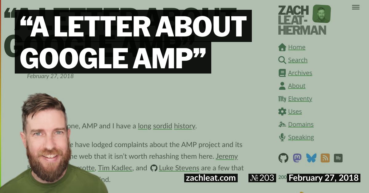 “A letter about Google AMP”