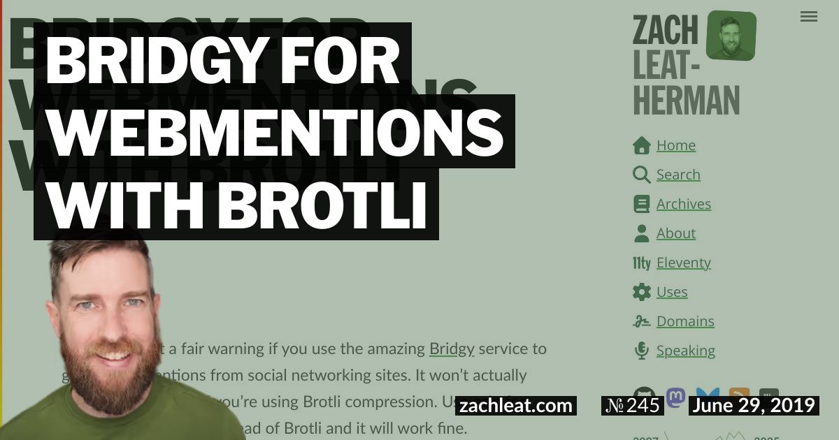 Bridgy for Webmentions with Brotli