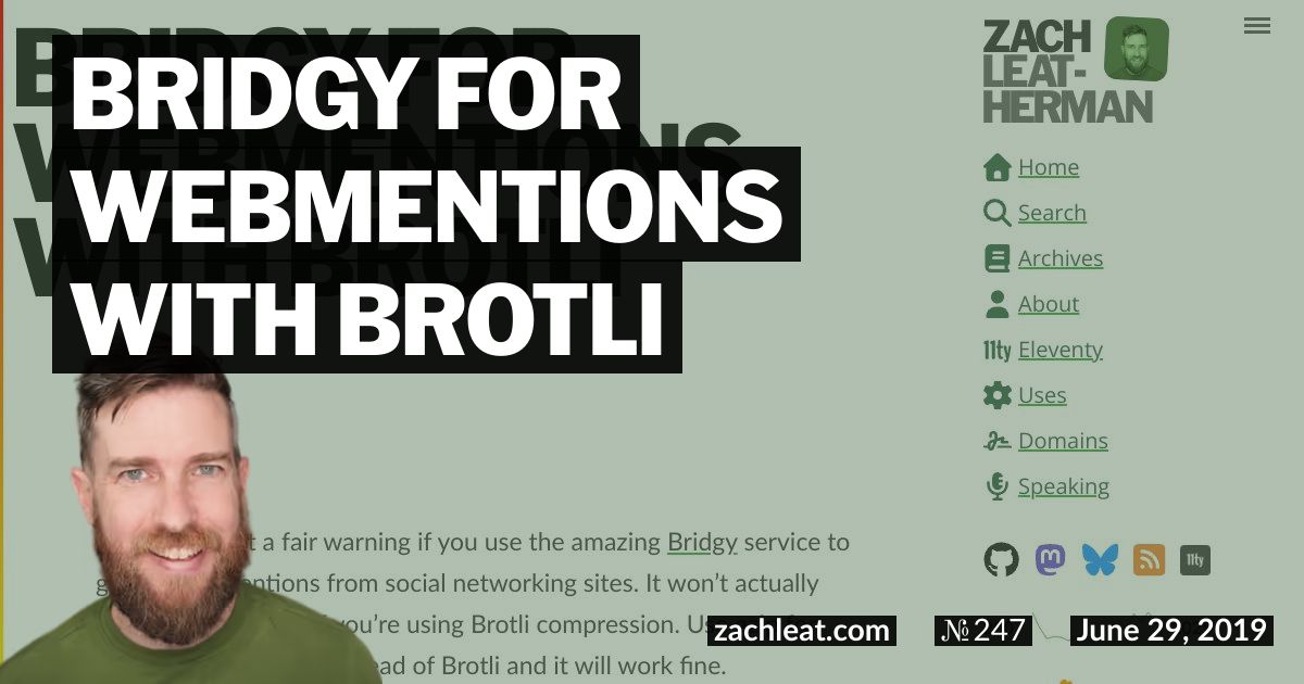 Bridgy for Webmentions with Brotli