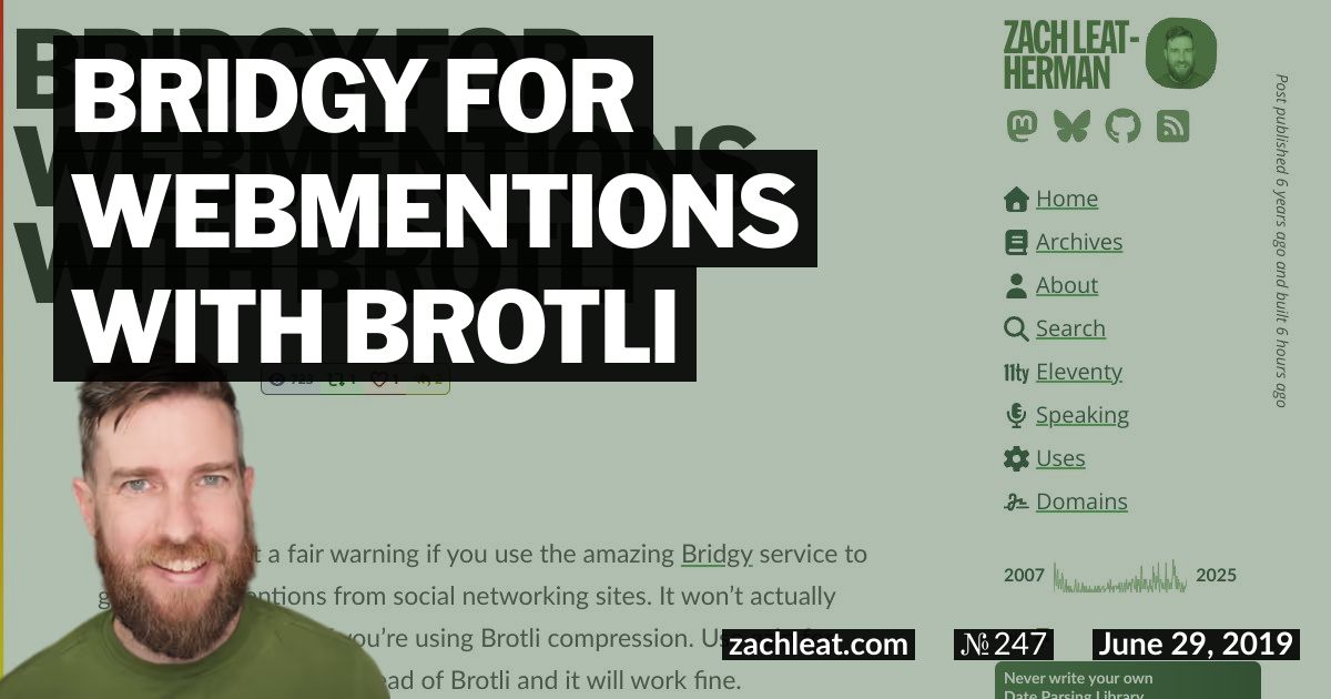 Bridgy for Webmentions with Brotli