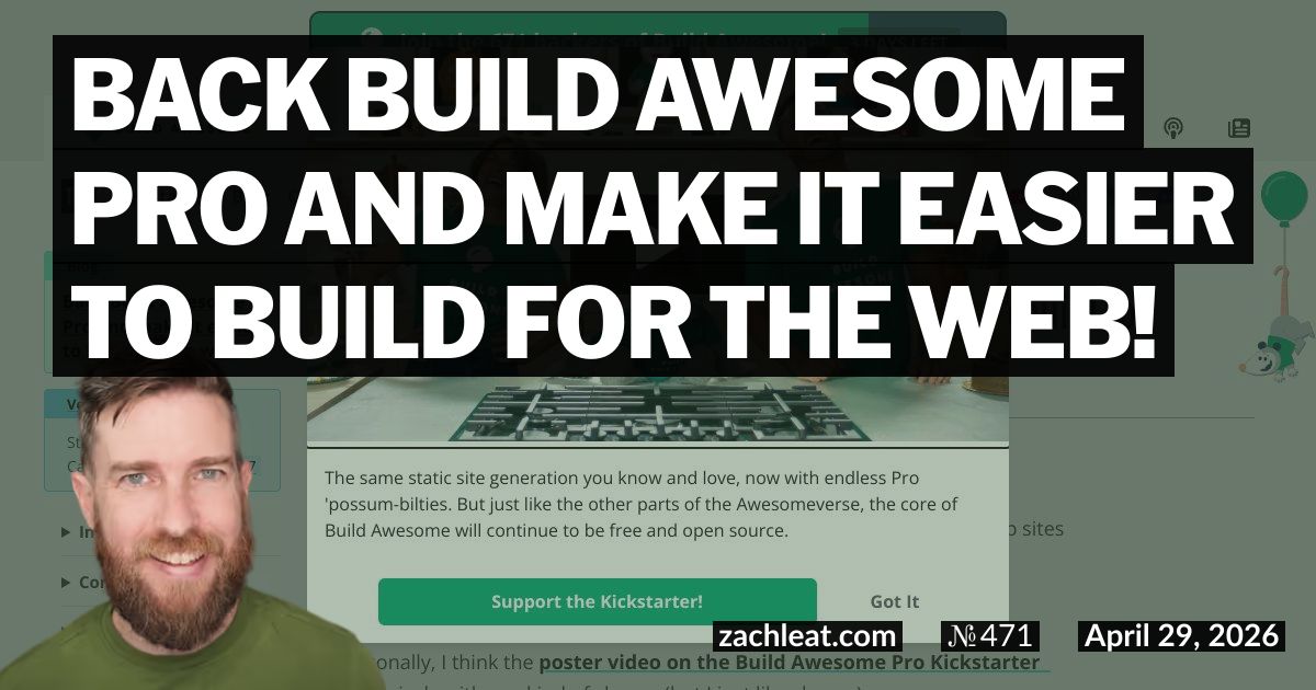 Back Build Awesome Pro and make it easier to build for the web!