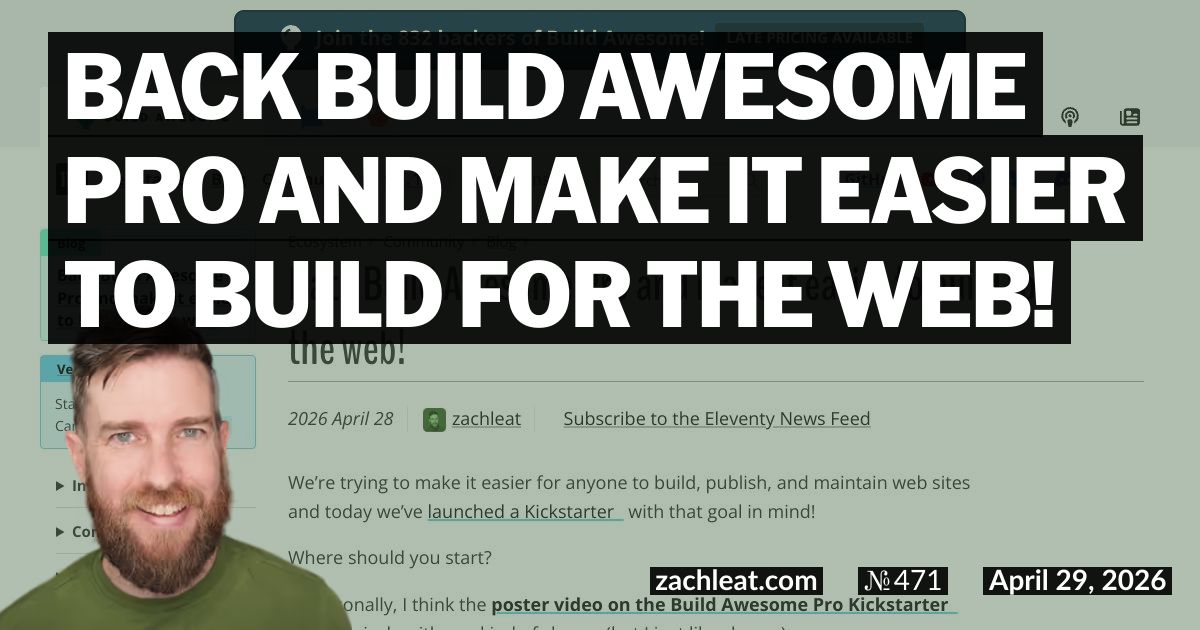 Back Build Awesome Pro and make it easier to build for the web!