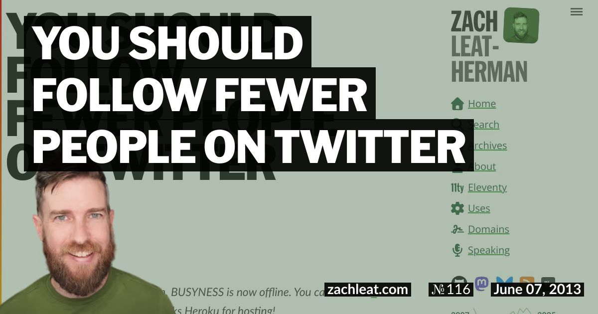 You Should Follow Fewer People on Twitter
