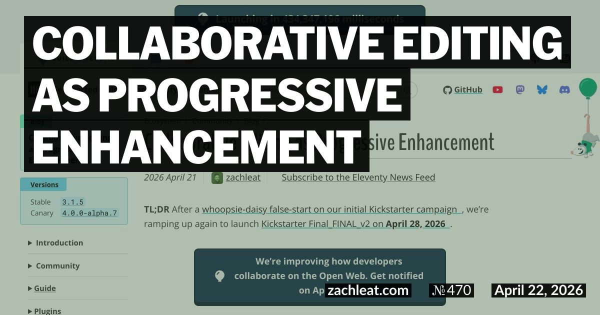 Collaborative Editing as Progressive Enhancement