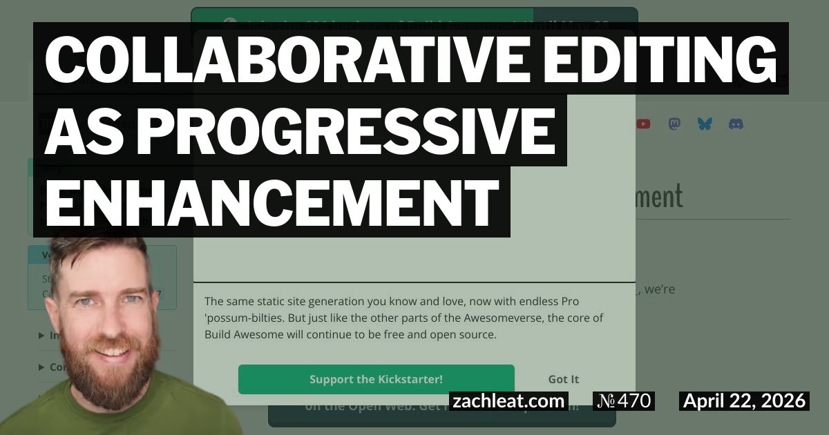 Collaborative Editing as Progressive Enhancement