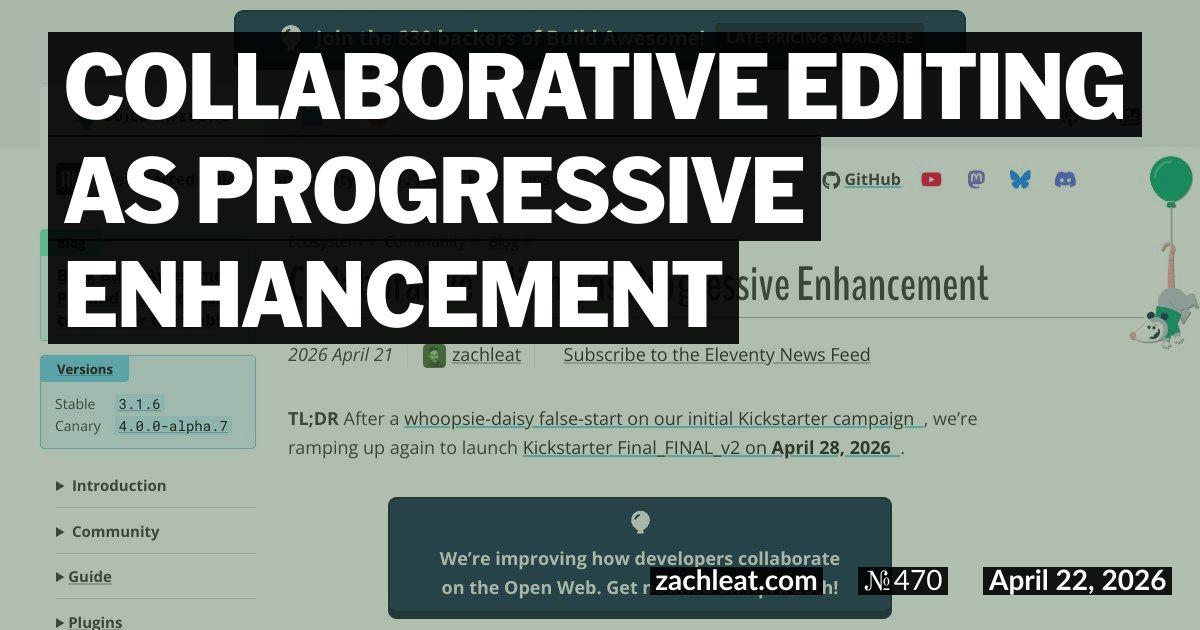 Collaborative Editing as Progressive Enhancement
