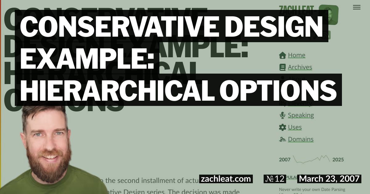 Conservative Design Example: Hierarchical Options