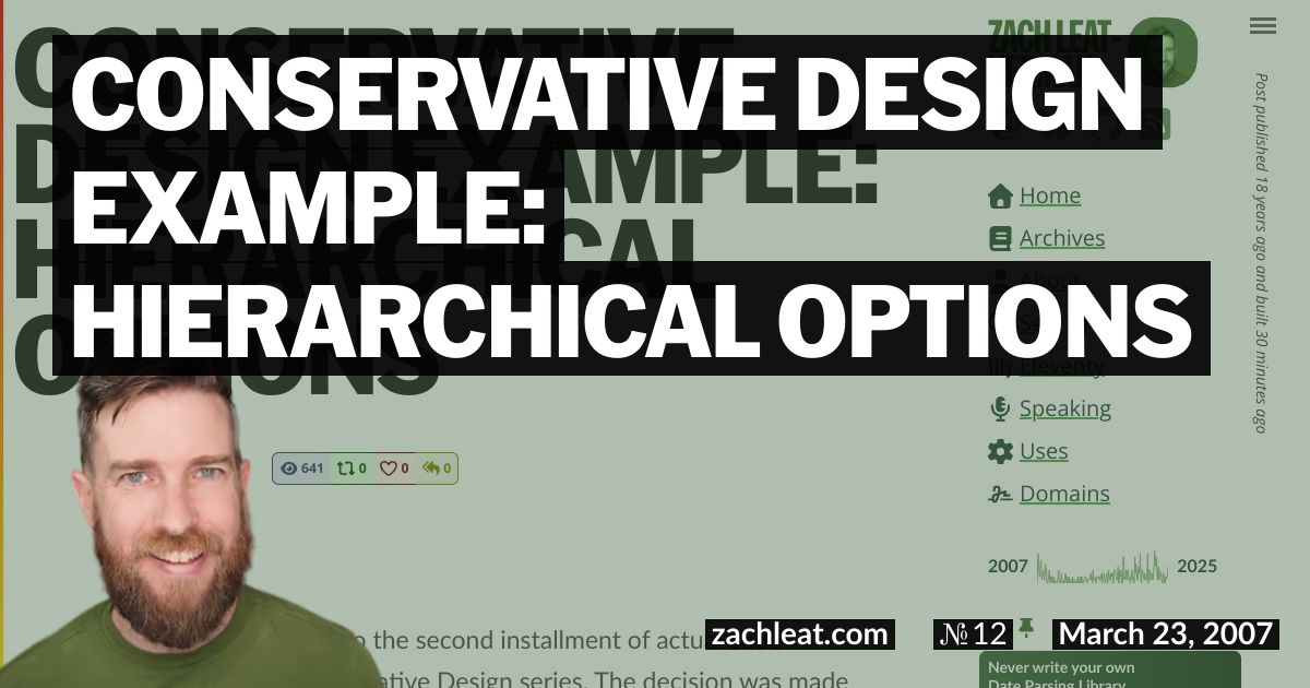 Conservative Design Example: Hierarchical Options