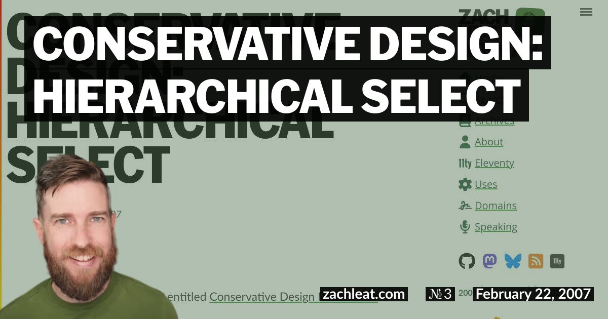 Conservative Design: Hierarchical Select