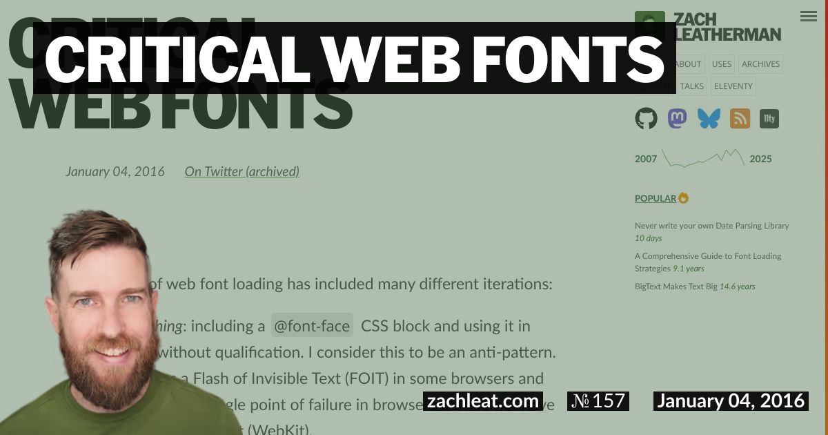Critical Web Fonts