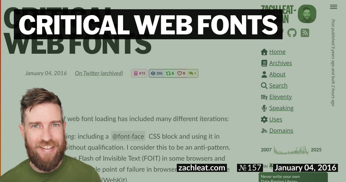 Critical Web Fonts