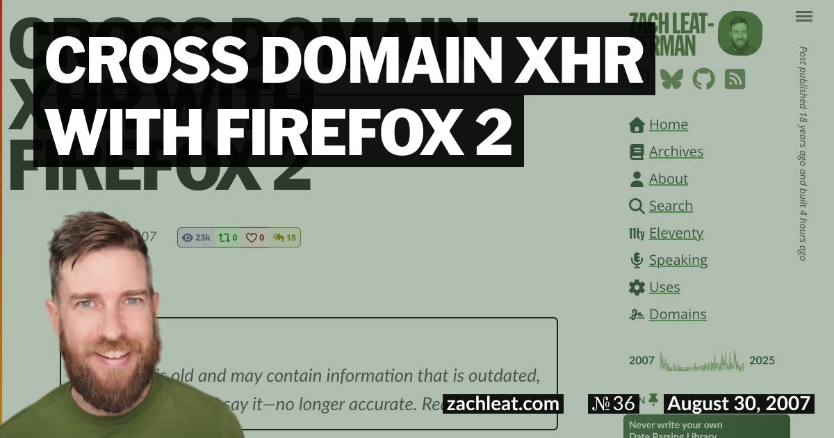 Cross Domain XHR with Firefox 2