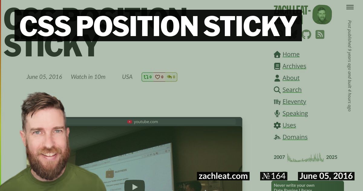 CSS Position Sticky