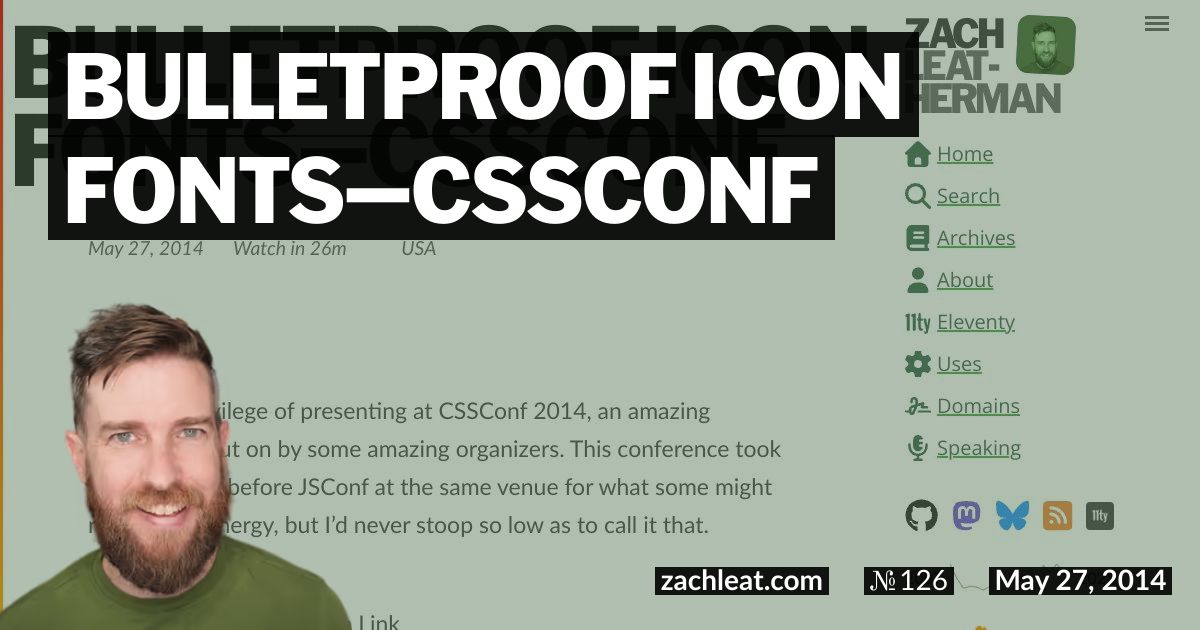 Bulletproof Icon Fonts—CSSConf