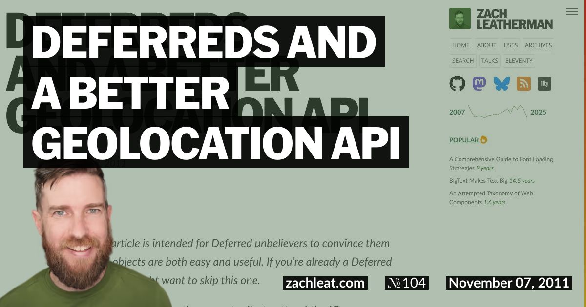 Deferreds and a Better Geolocation API