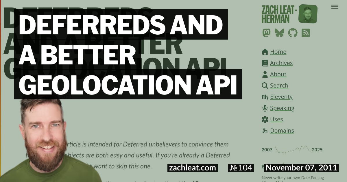 Deferreds and a Better Geolocation API