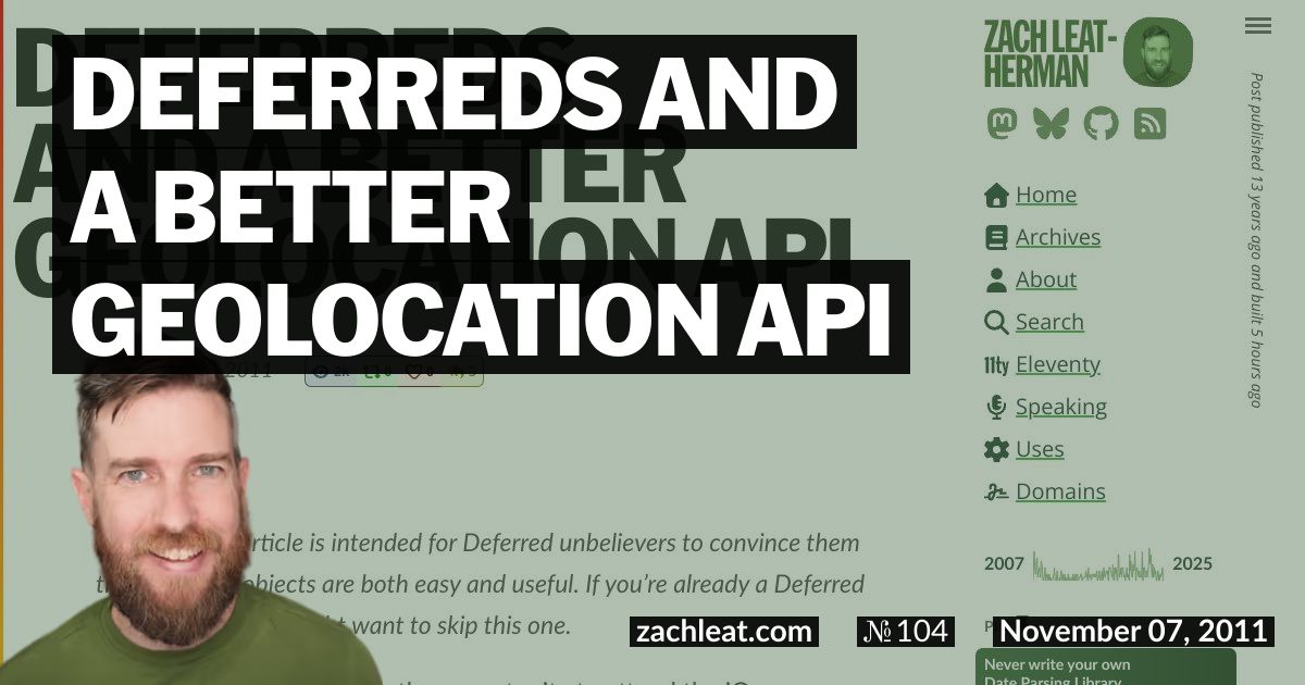 Deferreds and a Better Geolocation API