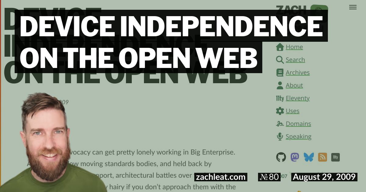Device Independence on the Open Web