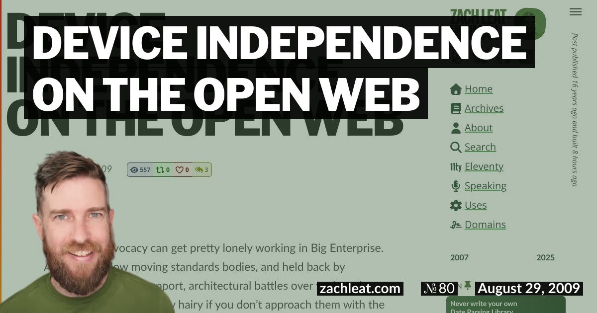 Device Independence on the Open Web